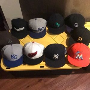 New Era Fitted hats and one SnapBack